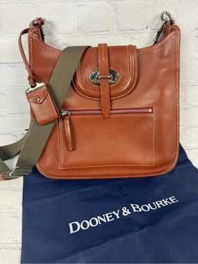 Dooney & Bourke Florentine Toscana Leather Crossbody Bag Cognac